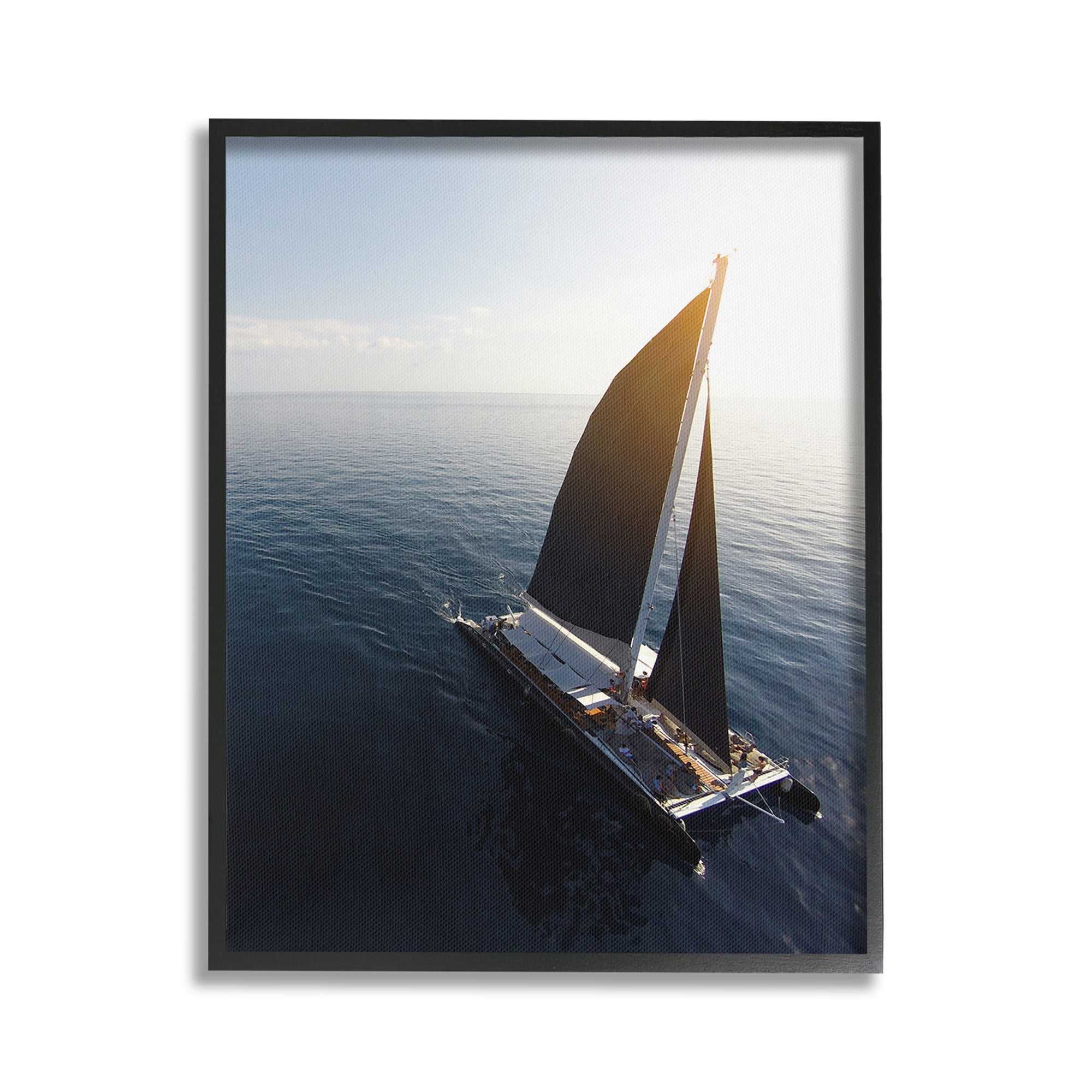 Stupell Industries Nautical Barge Photography Transportation Photography Black Framed Art Print Wall Art, 24 x 30