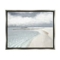 thumbnail image 1 of Stupell Industries Nautical Beach Waves Crashing Shoreline Graphic Art Luster Gray Floating Framed Canvas Print Wall Art, Design by Marcus Prime, 1 of 8