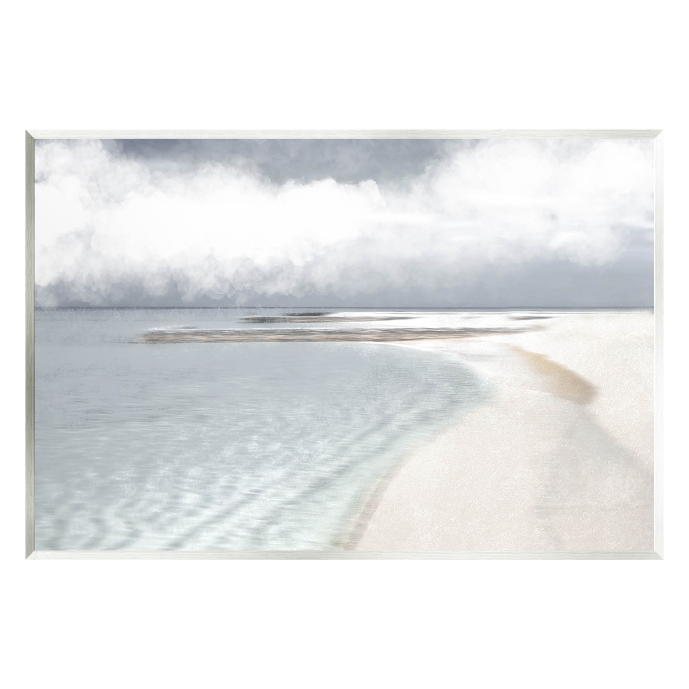 Stupell Industries Nautical Beach Waves Crashing Shoreline Graphic Art Unframed Art Print Wall Art, Design by Marcus Prime