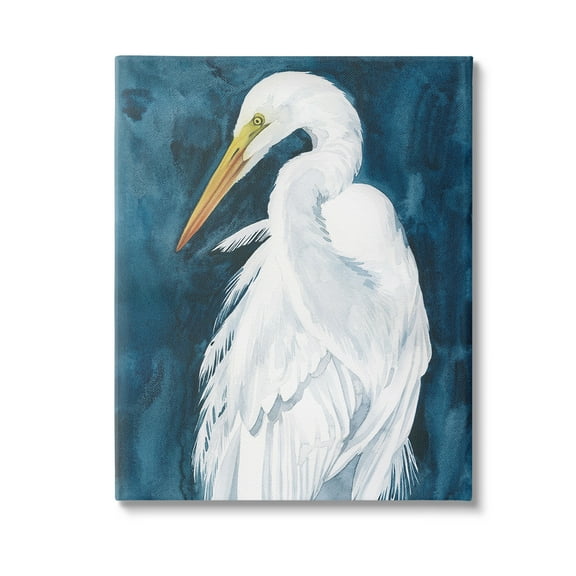 Stupell Industries Nautical Bird Portrait Animals & Insects Painting Gallery Wrapped Canvas Art Print Wall Art, 16 x 20