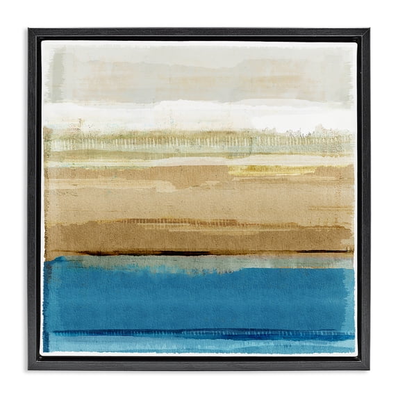 Stupell Industries Transitional Nautical Blue Daze Black Floating Frame Canvas Art, 18 x 18, by Flora Kouta