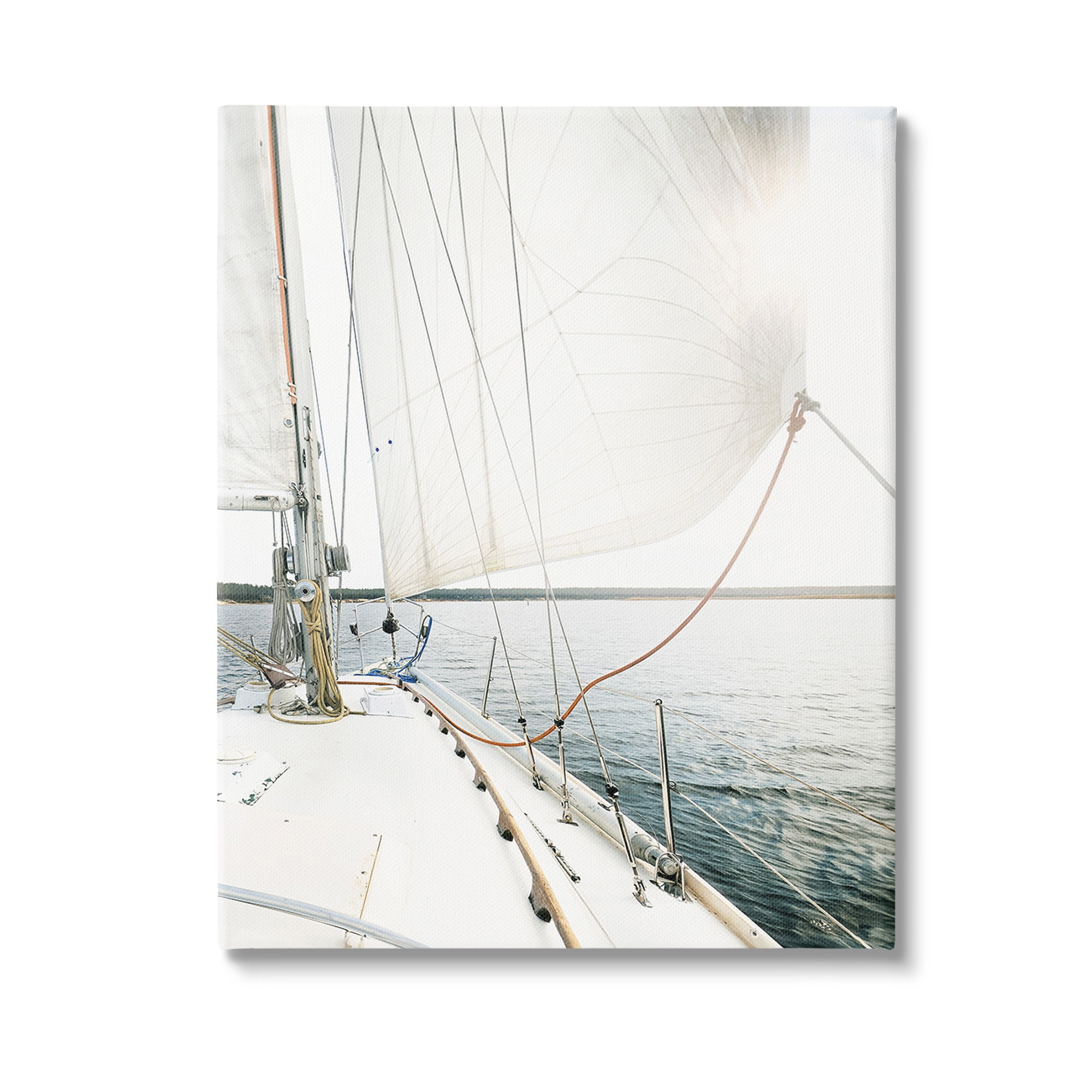 Stupell Industries Nautical Boat Mast View Transportation Photography Gallery Wrapped Canvas Art Print Wall Art, 30 x 40
