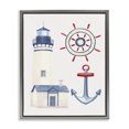 thumbnail image 1 of Stupell Industries Nautical & Boating Gear Nautical & Beach Painting Gray Floater Framed Canvas Art Print Wall Art, 25 x 31, 1 of 10