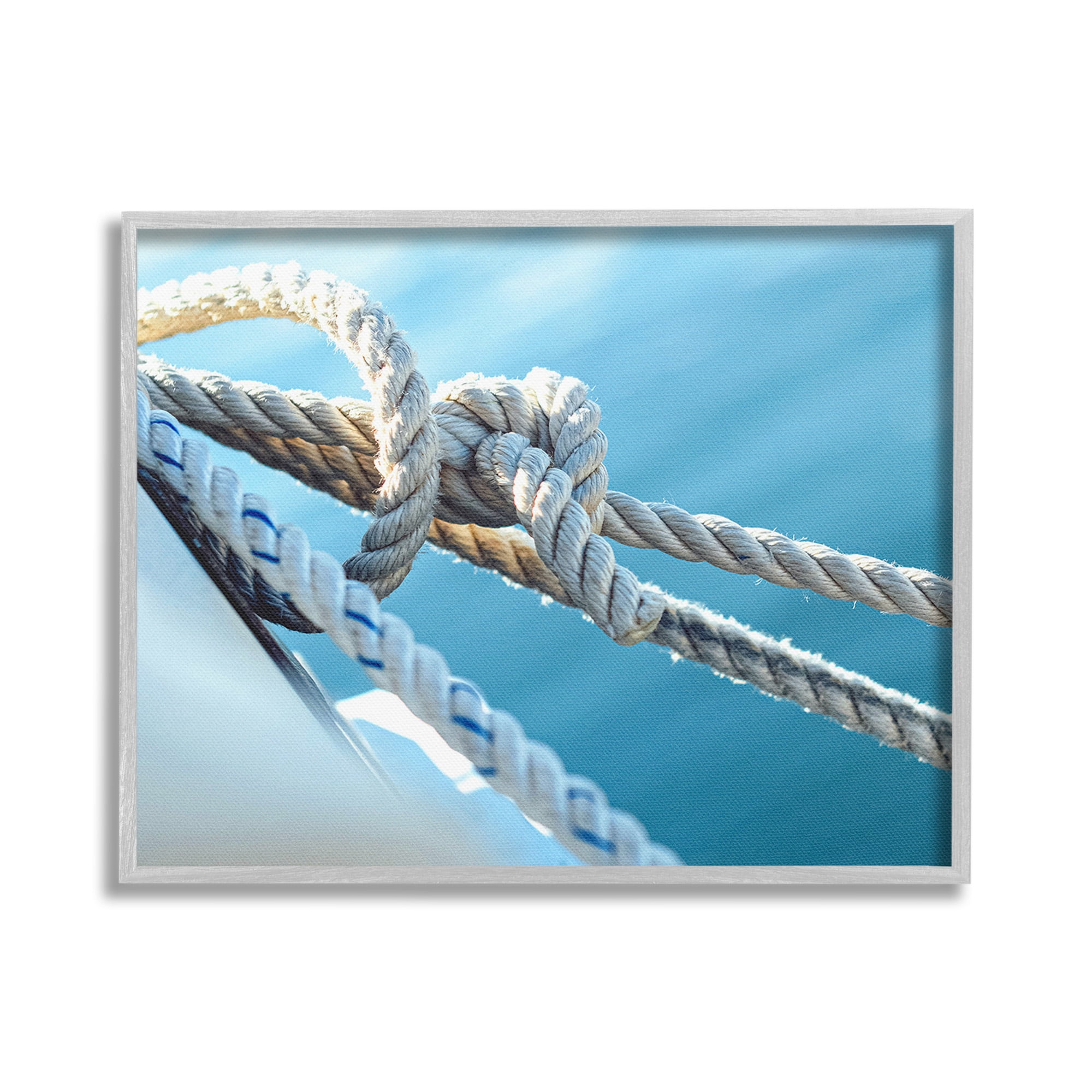 Stupell Industries Nautical Boating Knot Transportation Photography Gray Framed Art Print Wall Art, 30 x 24