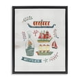 thumbnail image 1 of Stupell Industries Nautical Boats & Botanicals Nautical & Beach Painting Black Floater Framed Canvas Art Print Wall Art, 25 x 31, 1 of 10