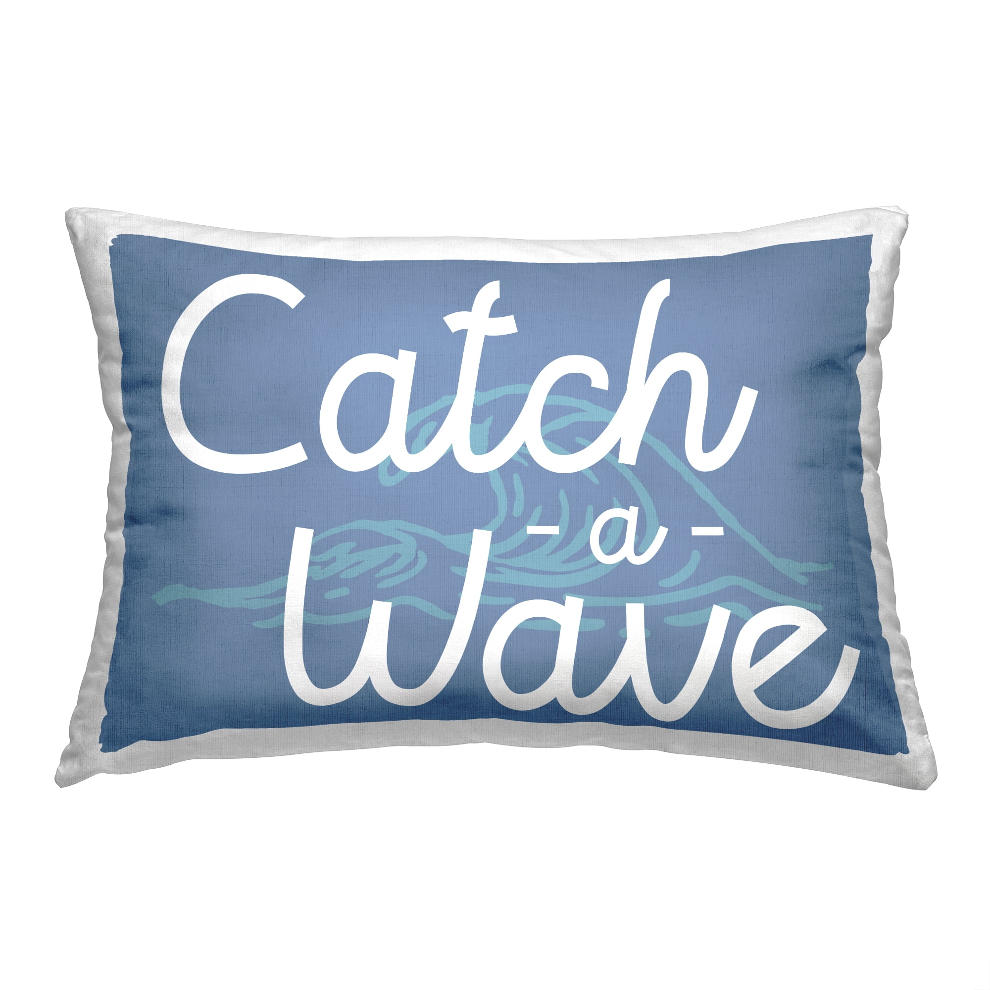 Stupell Industries Nautical Catch a Wave Decorative Printed Throw Pillow, 14 x 20