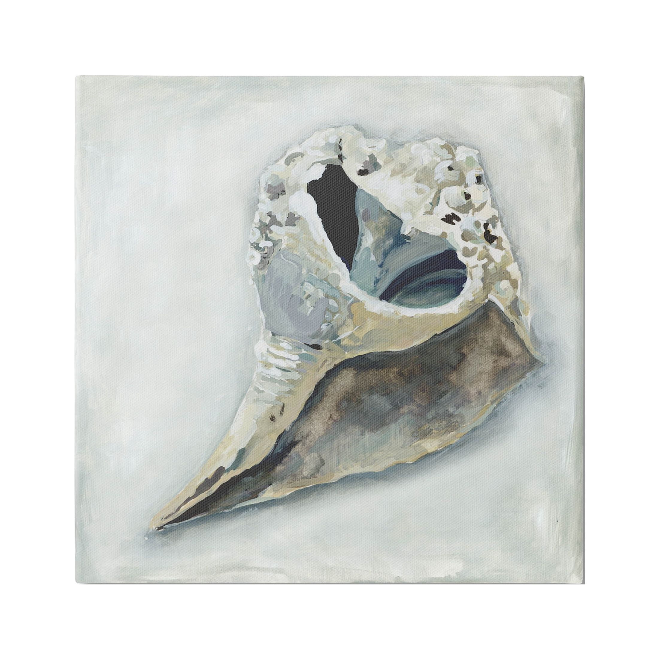 Stupell Industries Nautical Conch Seashell Painting Gallery Wrapped Canvas Print Wall Art, Design by Erica Christopher