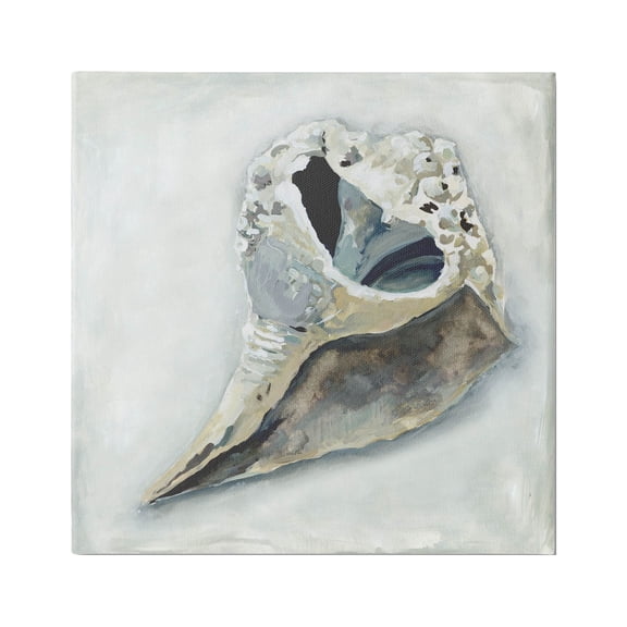 Stupell Industries Nautical Conch Seashell Painting Gallery Wrapped Canvas Print Wall Art, Design by Erica Christopher