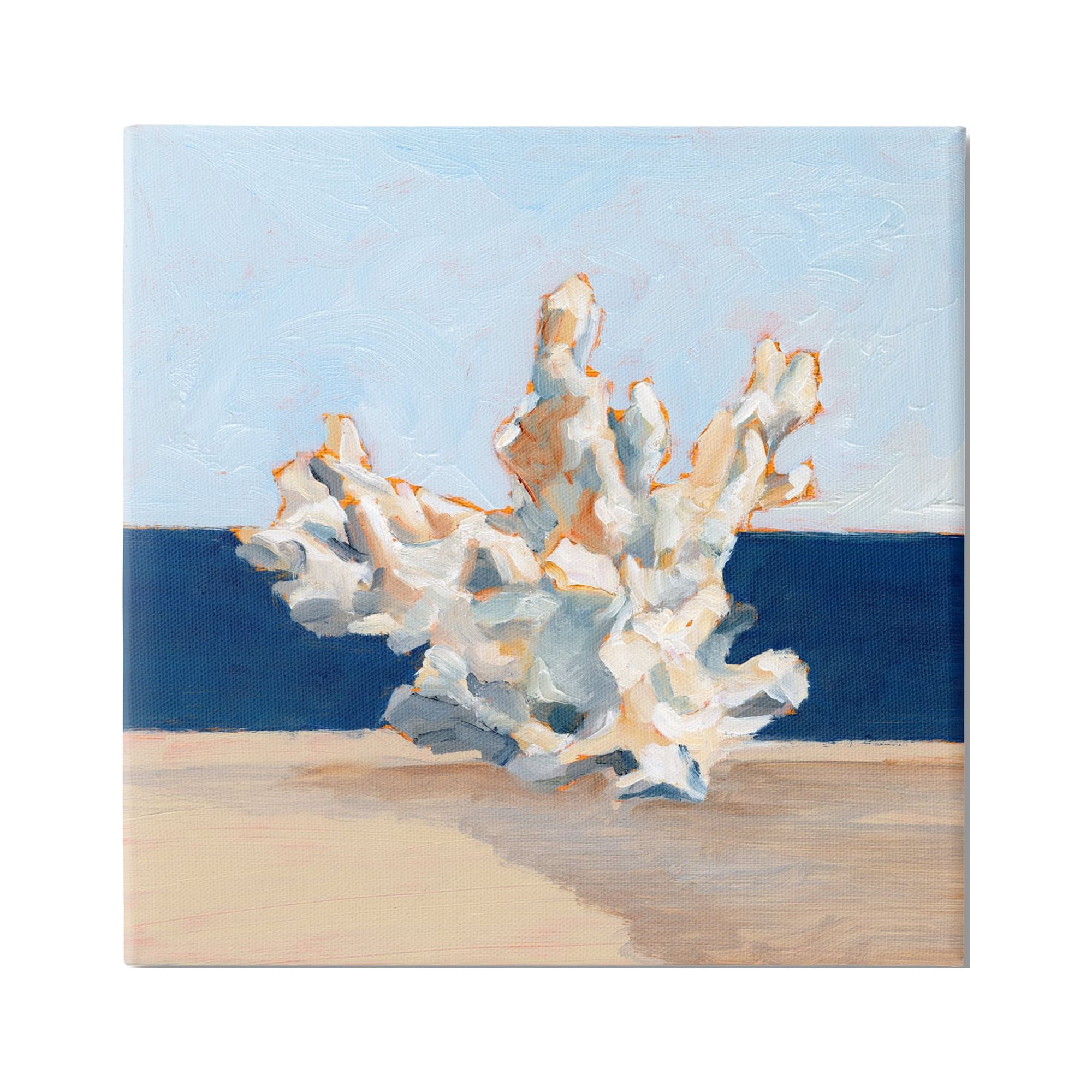 Stupell Industries Nautical Coral Painting Animals & Insects Painting Gallery Wrapped Canvas Print Wall Art, 24 x 24