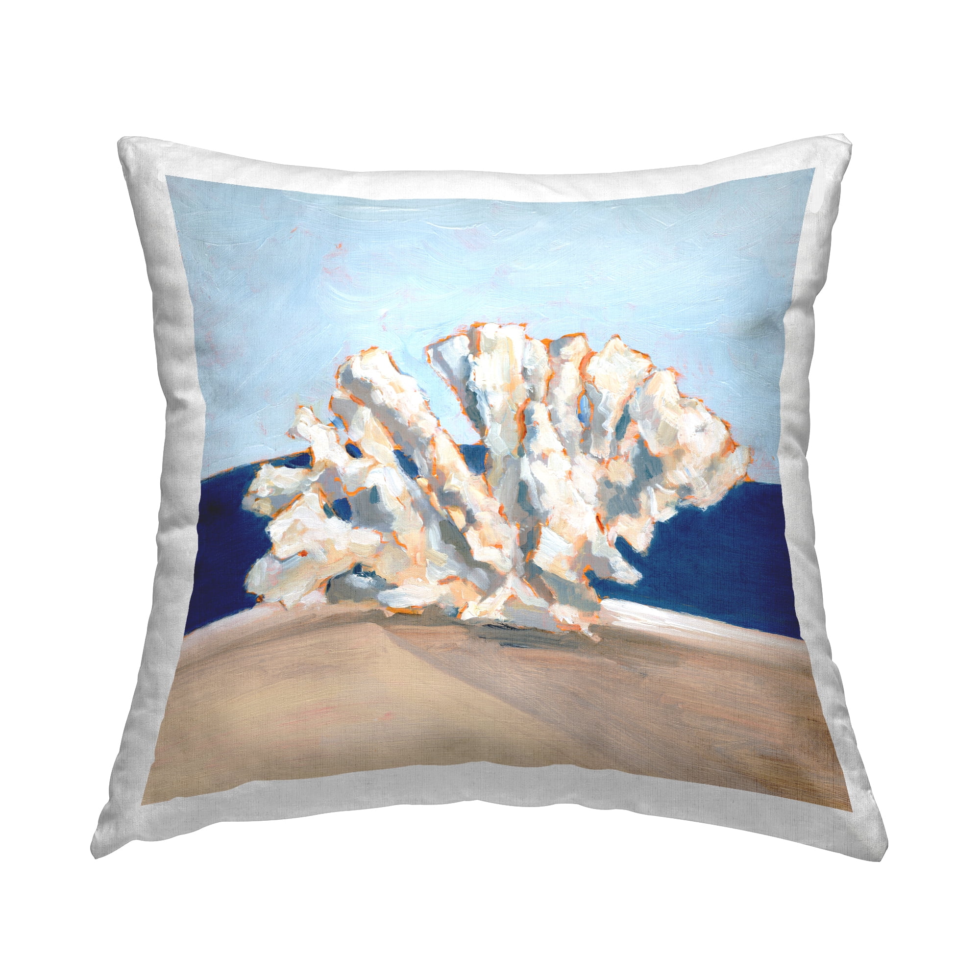 Stupell Industries Nautical Coral Still Life Square Decorative Printed Throw Pillow, 18 x 18