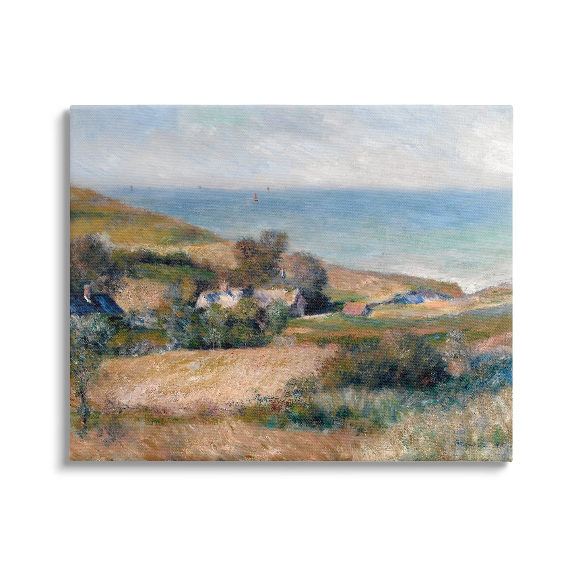 Stupell Industries Nautical Countryside Cottage Landscape Painting Gallery Wrapped Canvas Art Print Wall Art, 40 x 30