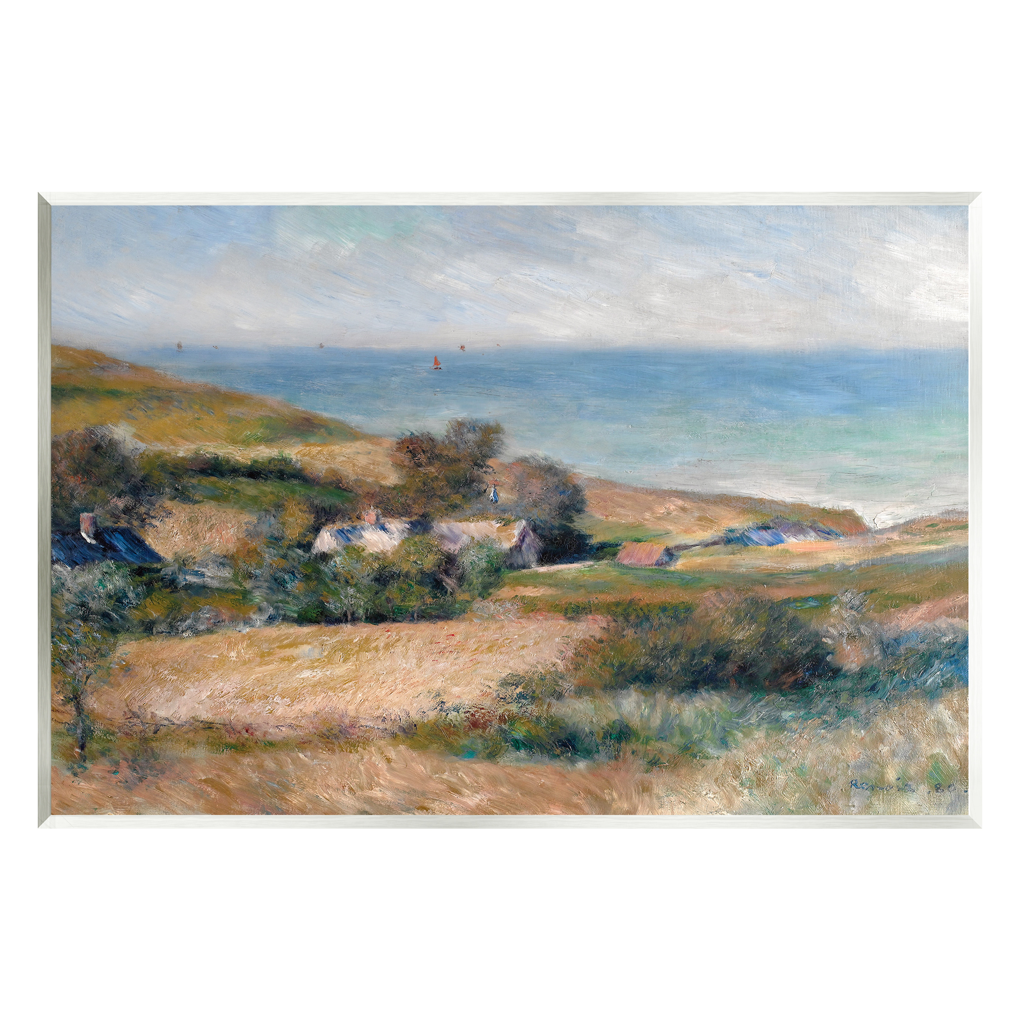 Stupell Industries Nautical Countryside Cottage Landscape Painting Unframed Art Print Wall Art, 19 x 13