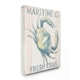 thumbnail image 1 of Stupell Industries Nautical Crab Maritime Seafood Sign Pastel Watercolor Canvas Wall Art Design by Danhui Nai, 36" x 48", 1 of 1