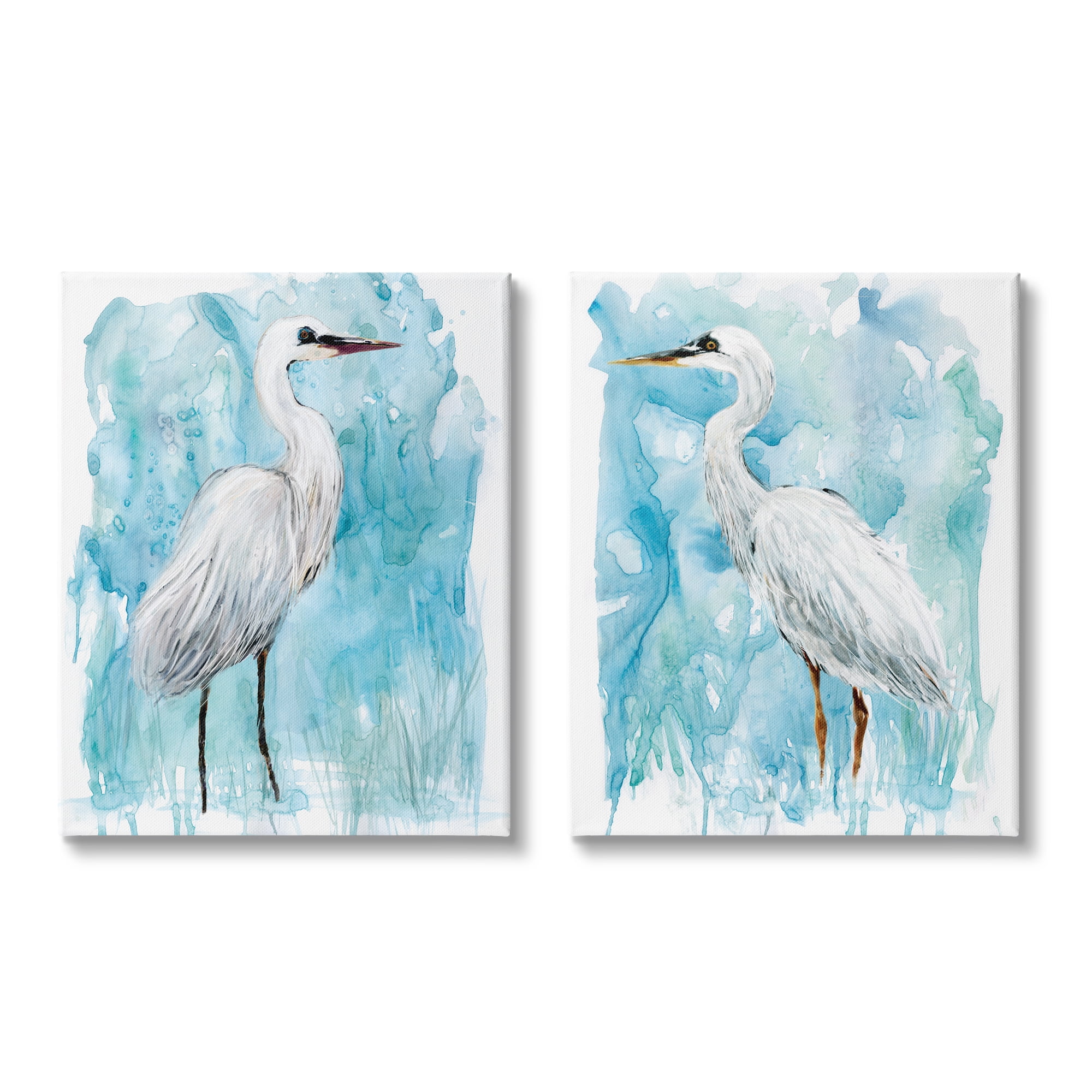 Stupell Industries Nautical Crane Pair White Beach Birds Blue Sky, 16 x 20, Design by Carol Robinson