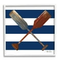 thumbnail image 1 of Stupell Industries Nautical Crossed Oars Wide Blue Band Striped Pattern,12 x 12, Design by Gina Ritter, 1 of 5