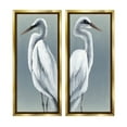 thumbnail image 1 of Stupell Industries Nautical Egret Portraits Animals & Insects Painting Gold Floater Framed Canvas Art Print Wall Art, 14 x 31, Set of 2, 1 of 10