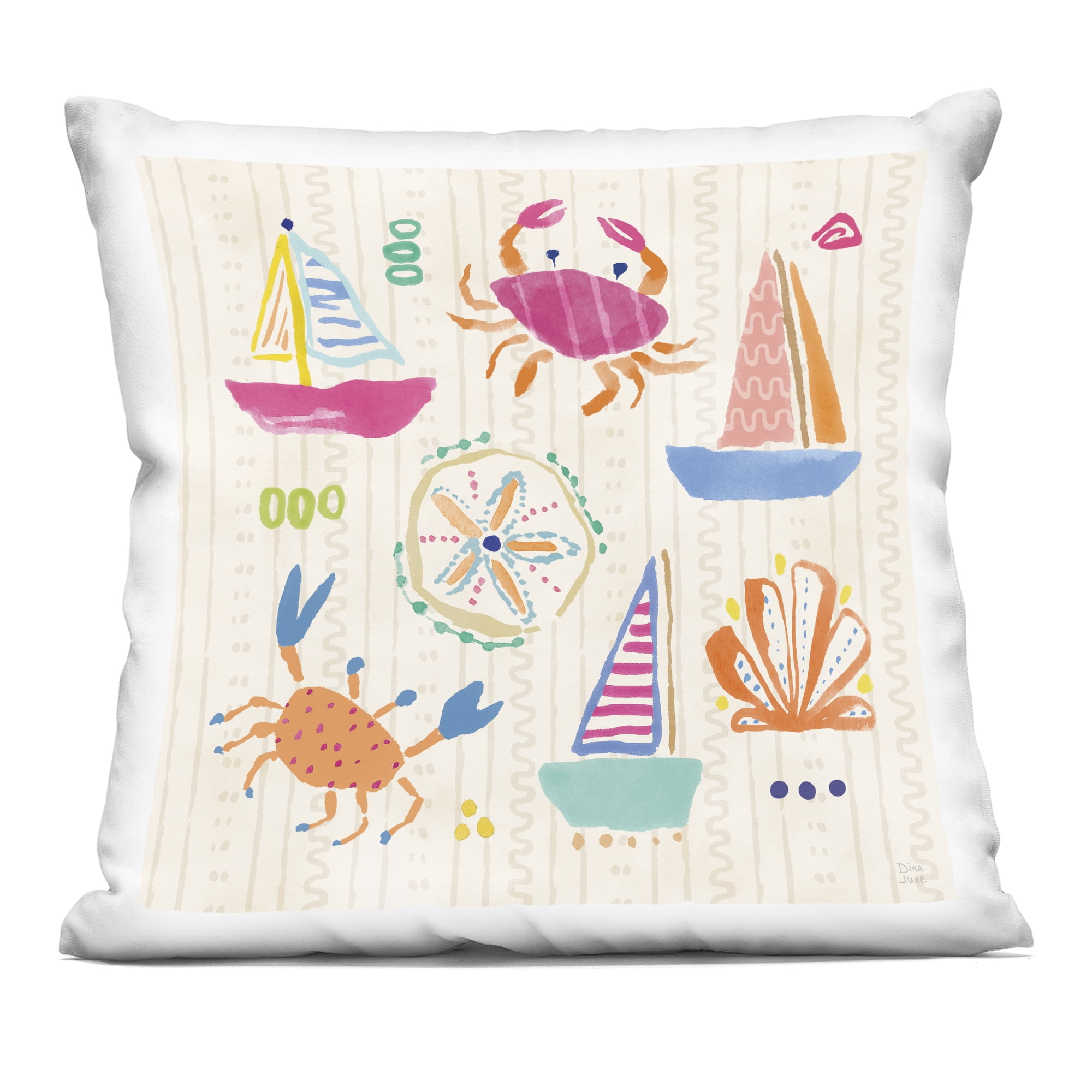 Stupell Industries Nautical Fine In The Sunshine Decorative Printed Throw Pillow, design by Dina June, 18 x 7 x 18