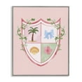 thumbnail image 1 of Stupell Industries Nautical Glam Emblem Plants & Flowers Painting Gray Framed Art Print Wall Art, 16 x 20, 1 of 2