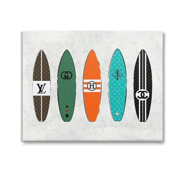 Stupell Industries Nautical Glam Surfboards Beauty & Fashion Painting Gallery Wrapped Canvas Art Print Wall Art, 20 x 16