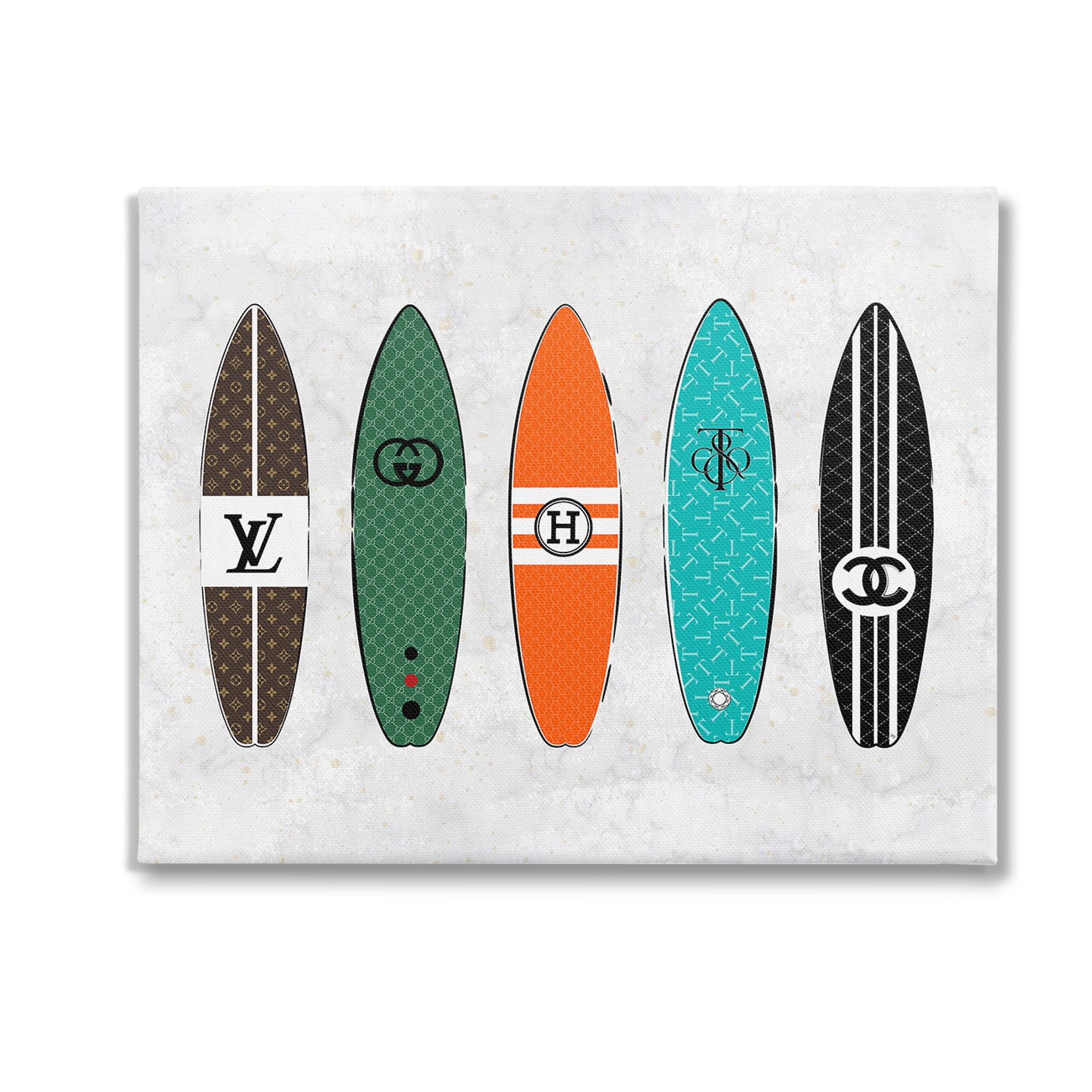 Stupell Industries Nautical Glam Surfboards Beauty & Fashion Painting Gallery Wrapped Canvas Art Print Wall Art, 30 x 24