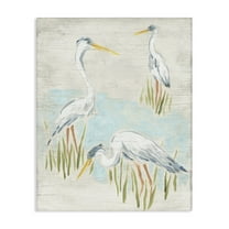 Stupell Industries Nautical Heron Trio Animals & Insects Painting Gallery Wrapped Canvas Art Print Wall Art, 16 x 20