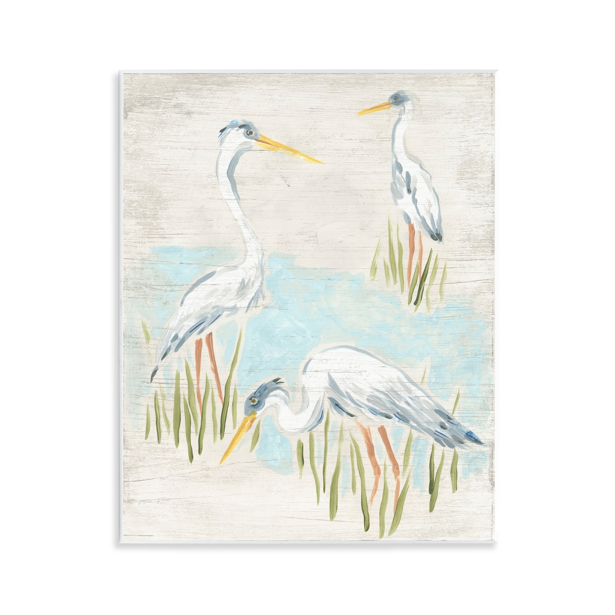 Stupell Industries Nautical Heron Trio Animals & Insects Painting Unframed Art Print Wall Art, 11 x 14