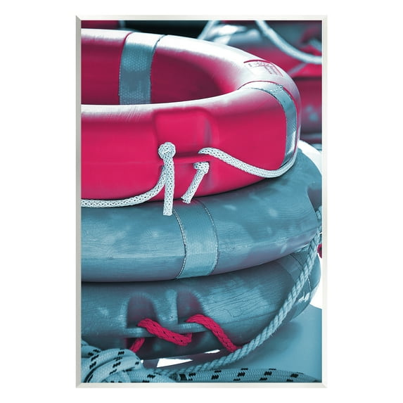 Stupell Industries Nautical Life Buoys Nature Photography Unframed Art Print Wall Art, 10 x 15