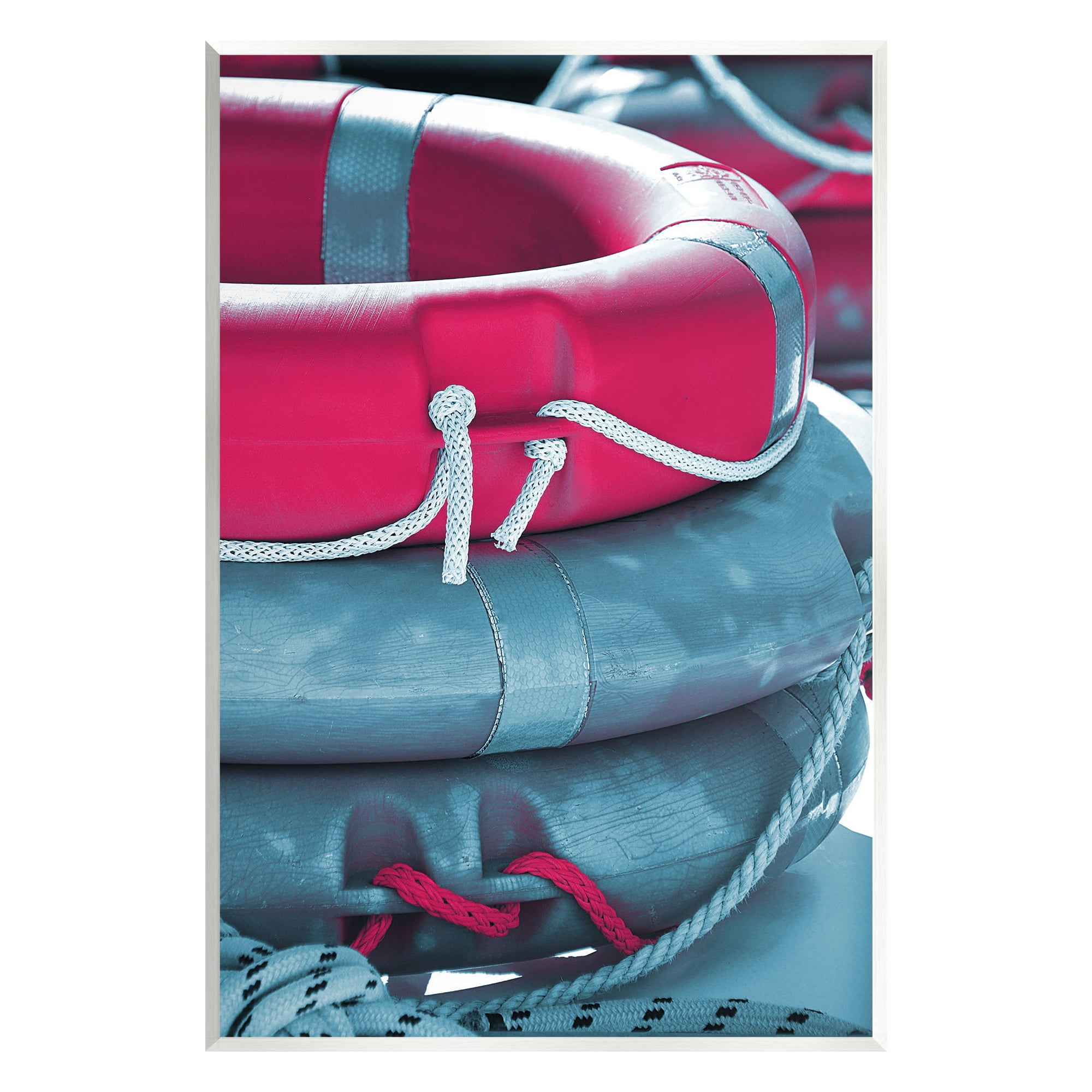 Stupell Industries Nautical Life Buoys Nature Photography Unframed Art Print Wall Art, 13 x 19