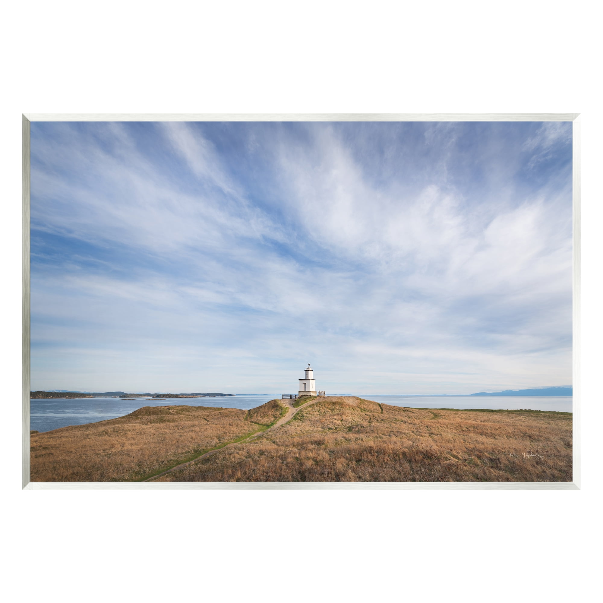 Stupell Industries Nautical Lighthouse Beacon Landscape Photography Unframed Art Print Wall Art, 15 x 10