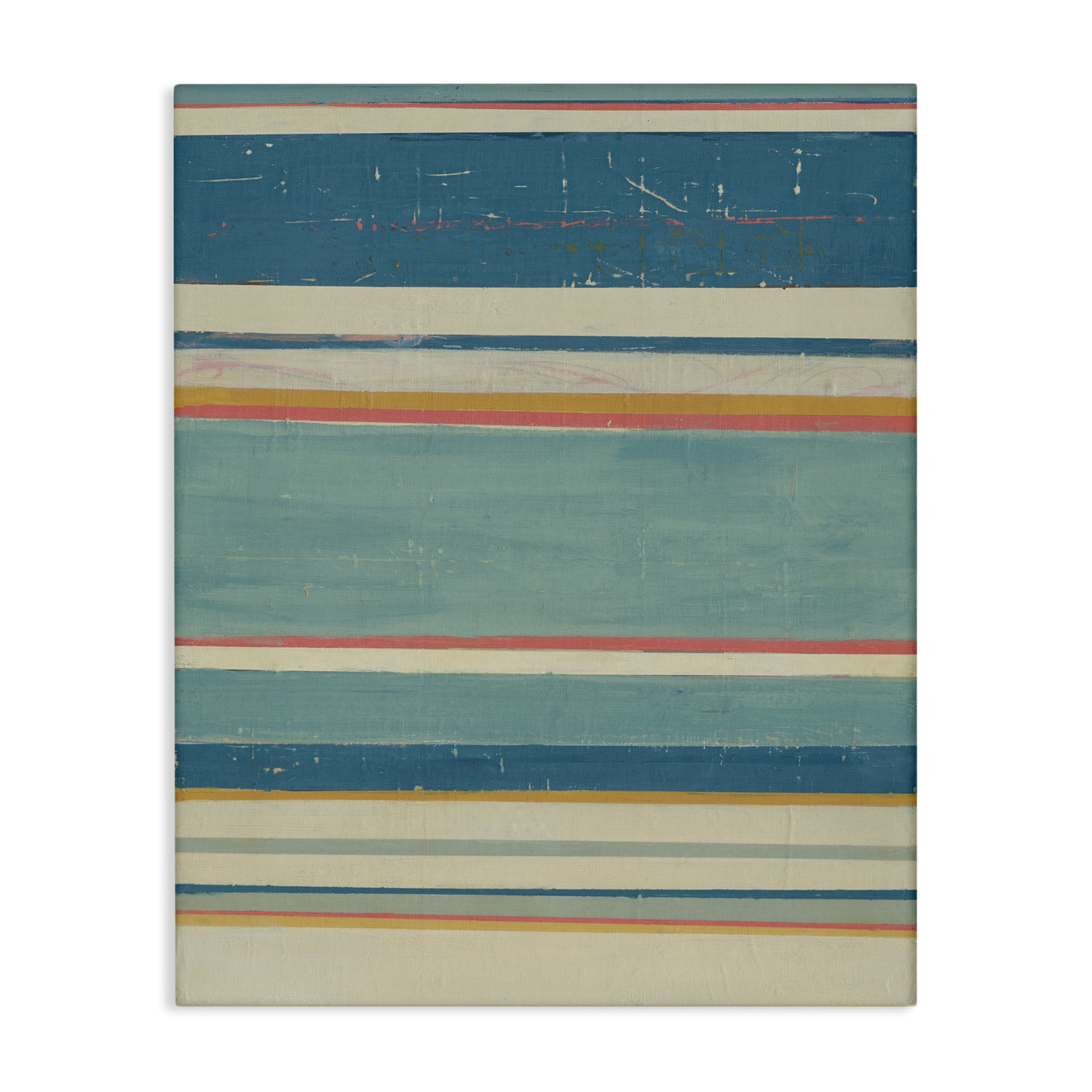 Stupell Industries Nautical Linear Pattern Abstract Painting Gallery Wrapped Canvas Art Print Wall Art, 36 x 48