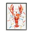 thumbnail image 1 of Stupell Industries Nautical Lobster Christmas Lights Holiday Painting Black Framed Art Print Wall Art, 1 of 5