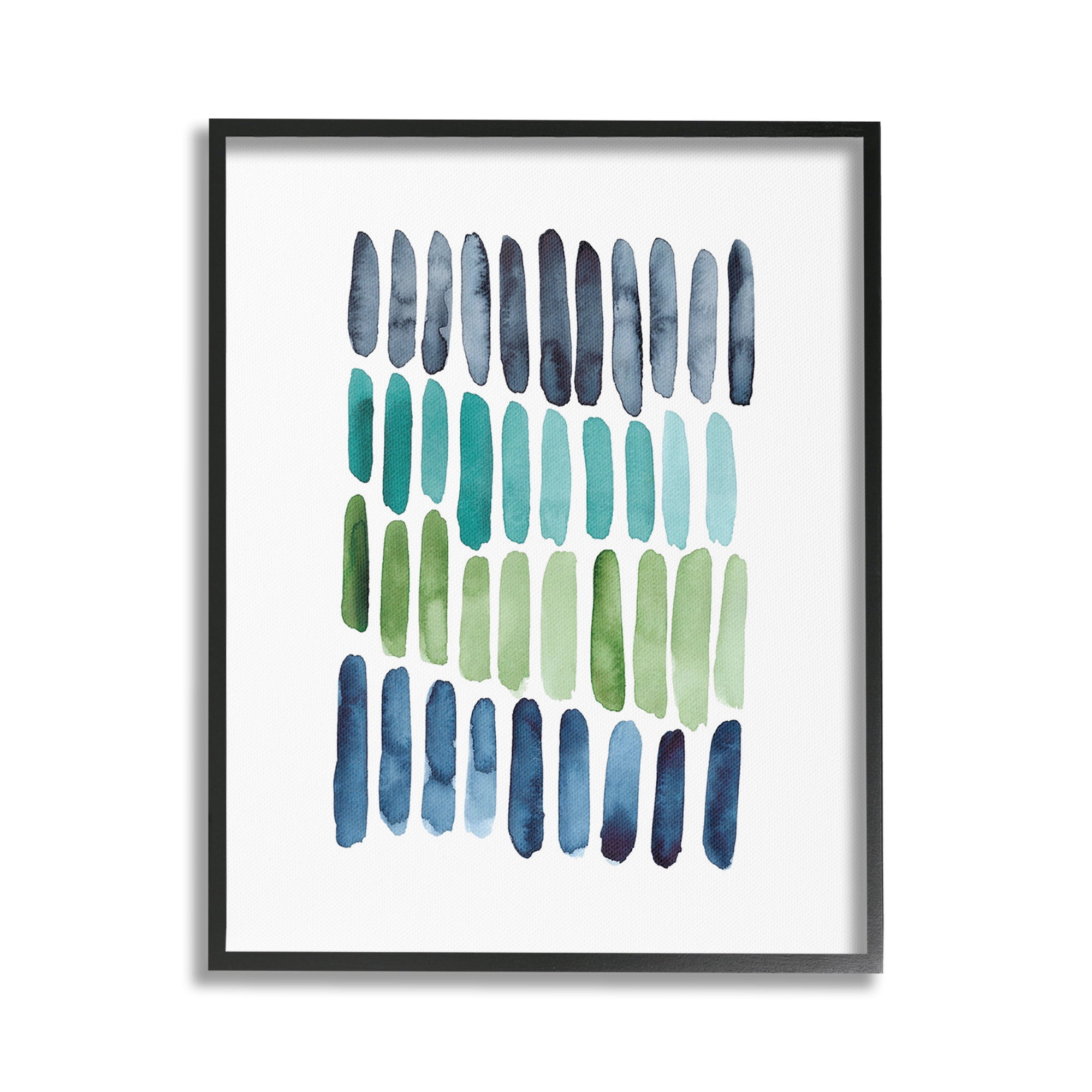 Stupell Industries Nautical Minimalist Shapes Abstract Painting Black Framed Art Print Wall Art, 24 x 30