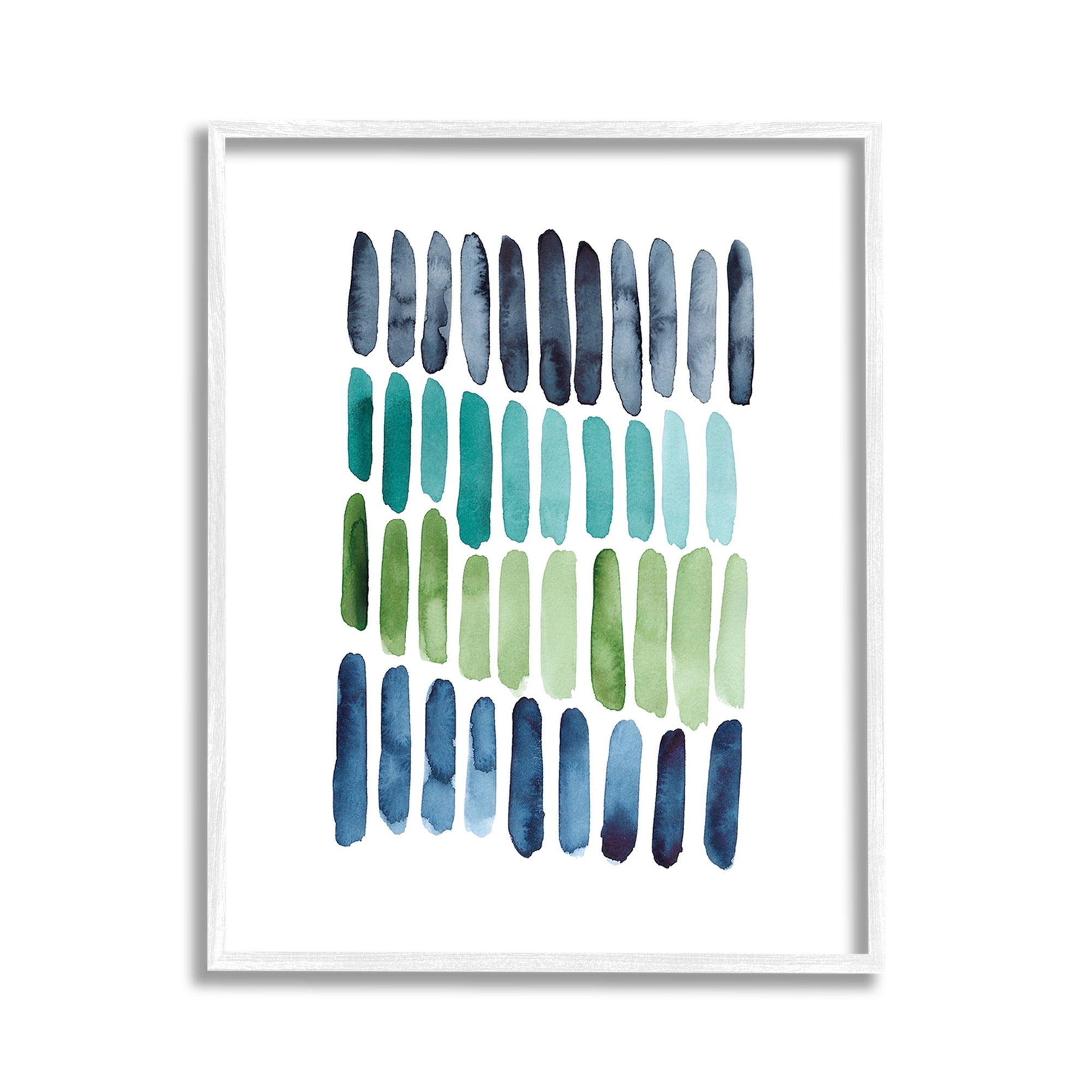 Stupell Industries Nautical Minimalist Shapes Abstract Painting White Framed Art Print Wall Art, 11 x 14