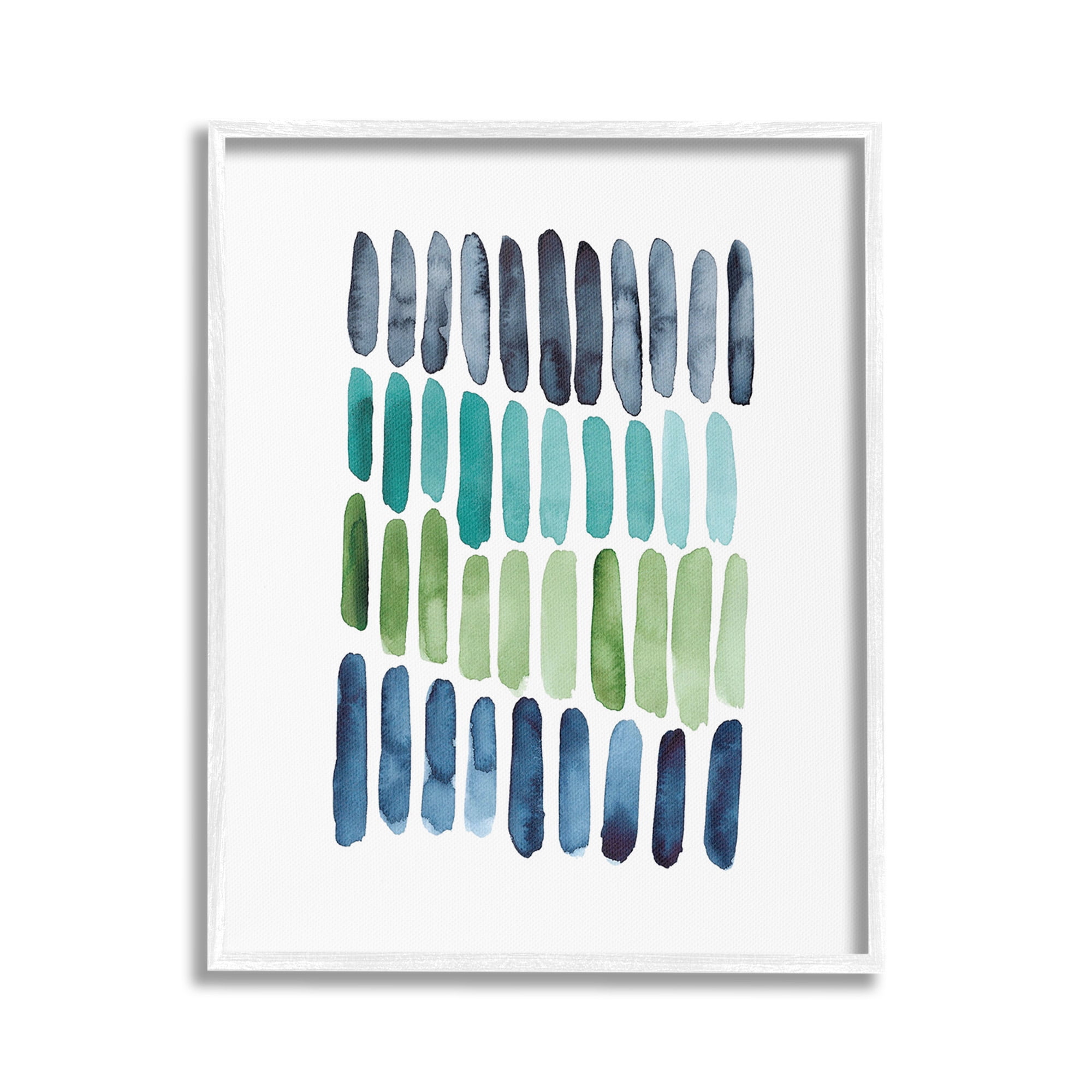 Stupell Industries Nautical Minimalist Shapes Abstract Painting White Framed Art Print Wall Art, 24 x 30