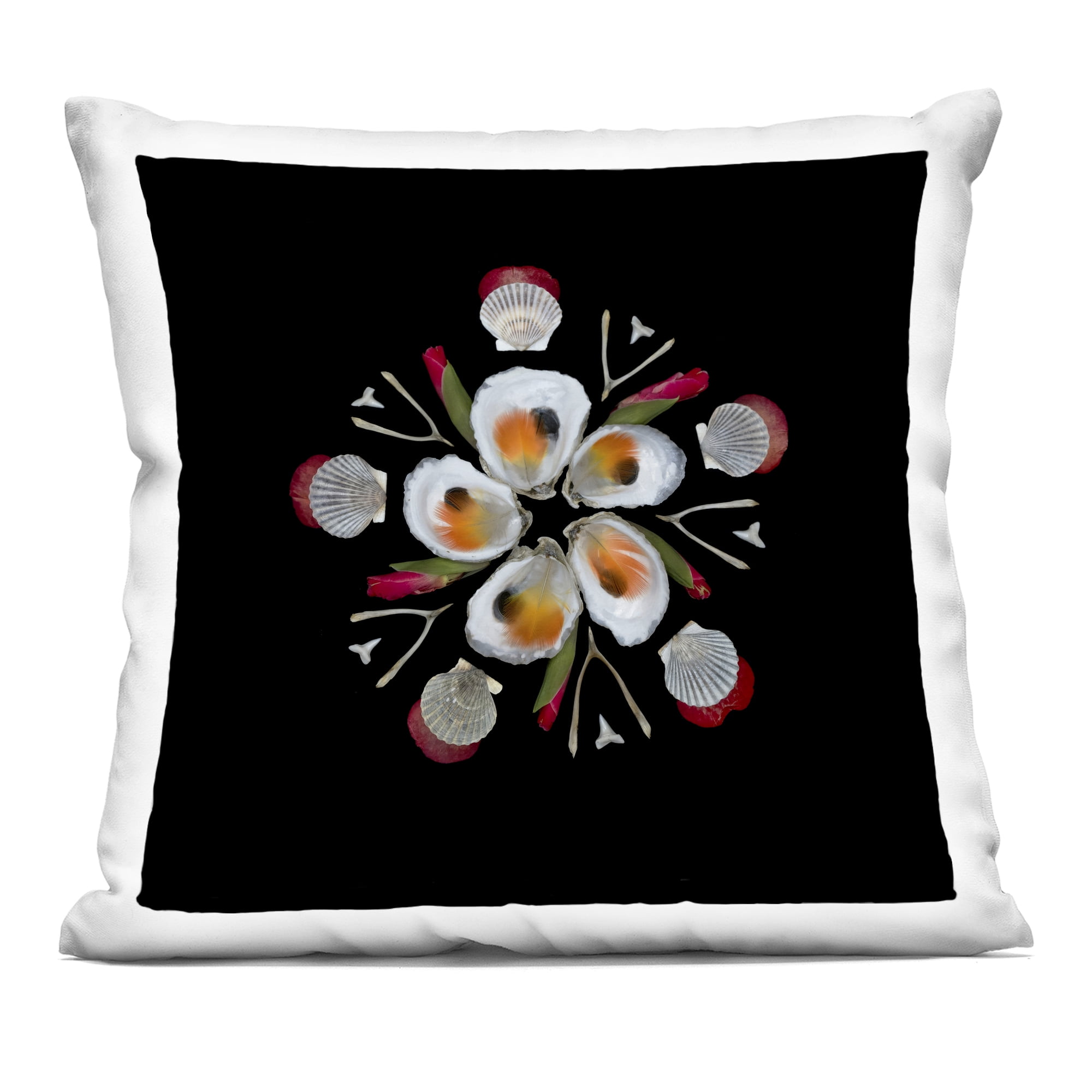 Stupell Industries Nautical Oysters Mandala Decorative Printed Throw Pillow, design by Beth Adoette, 18 x 7 x 18