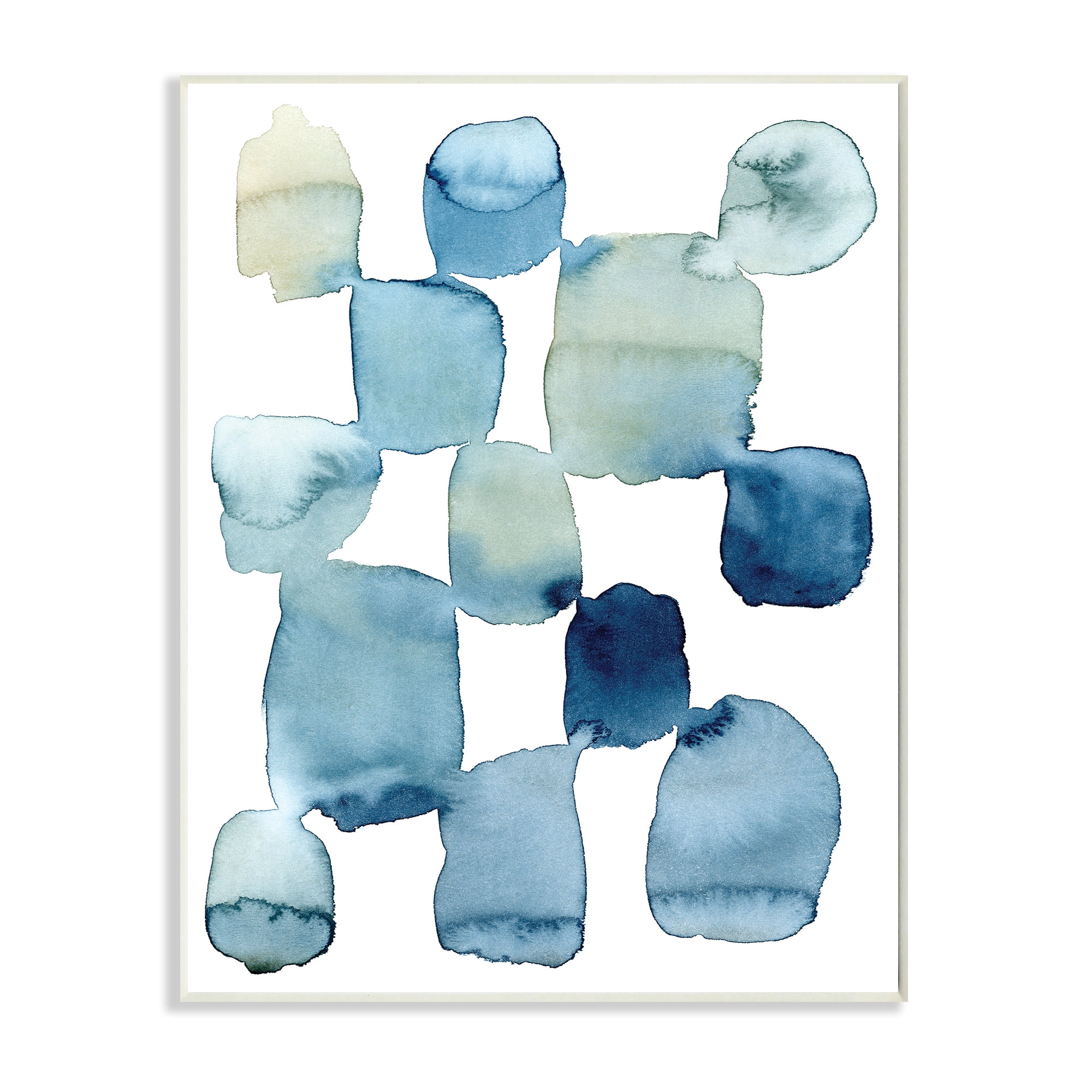 Stupell Industries Nautical Patchwork Abstraction Soft Blue Beige Abstract Painting Unframed Art Print Wall Art, 10 x 15