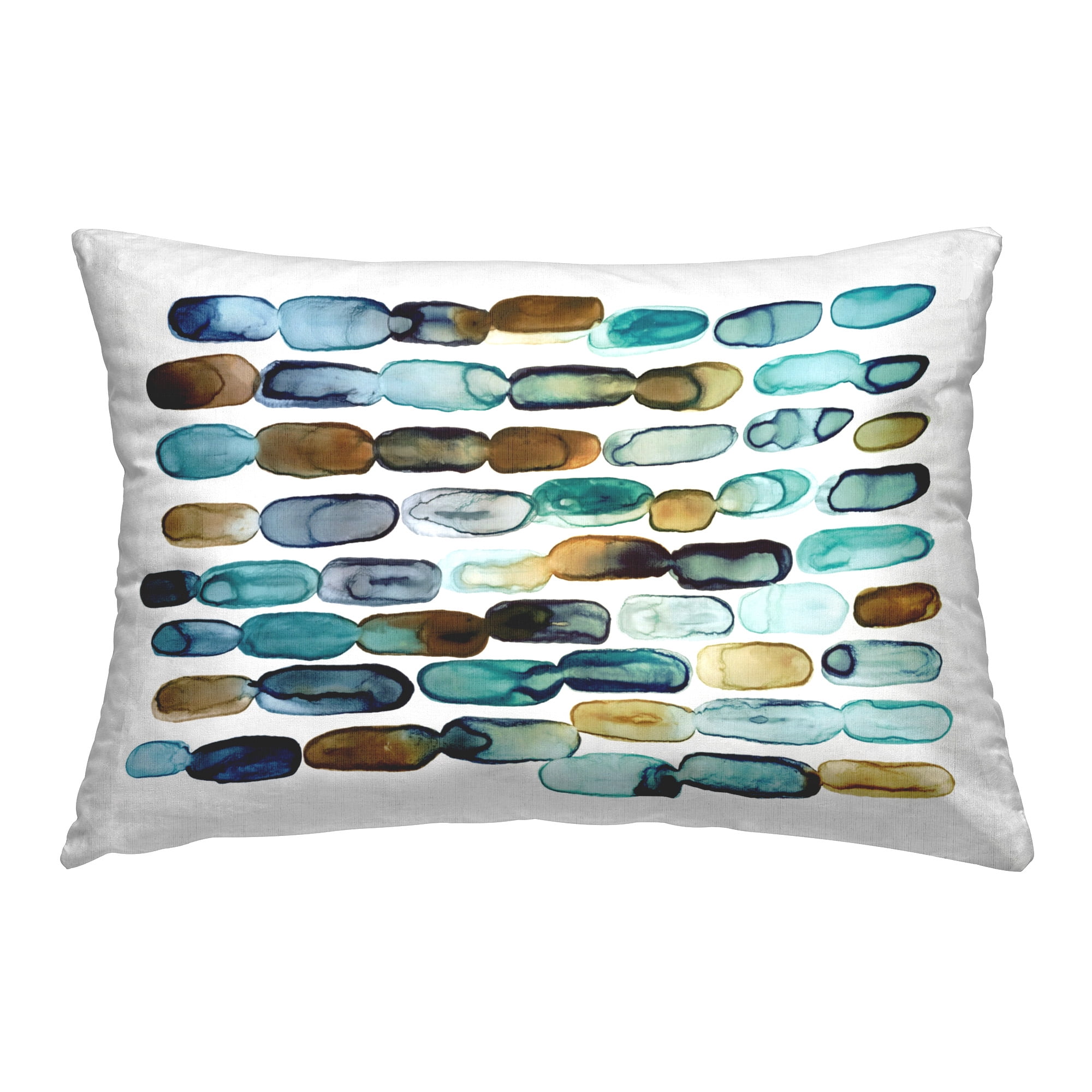 Stupell Industries Nautical Pebble Pattern Decorative Printed Throw Pillow Design by Lisa Nohren
