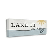 Stupell Industries Nautical Pun Lake It Easy Phrase Sunny Water Graphic Art Gallery-Wrapped Canvas Print Wall Art, 17x40, by Daphne Polselli