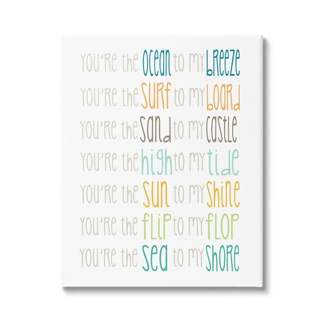 Stupell Industries Nautical Romantic Beach List Graphic Art Gallery