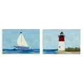thumbnail image 1 of Stupell Industries Nautical Sail the Sea Lighthouse Nautical & Beach Painting Wrapped Canvas Art Print Wall Art, 36 x 24, Set of 2, 1 of 2