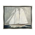 thumbnail image 1 of Stupell Industries Nautical Sailboat Dark Ocean Water Painting Luster Gray Floating Framed Canvas Print Wall Art, Design by Sally Swatland, 1 of 8