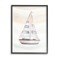 thumbnail image 1 of Stupell Industries Nautical Sailboat Drifting Pale Abstract Ocean Waves Graphic Art Black Framed Art Print Wall Art, Design by Patricia Pinto, 1 of 5