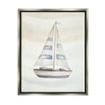 thumbnail image 1 of Stupell Industries Nautical Sailboat Drifting Pale Abstract Ocean Waves Graphic Art Luster Gray Floating Framed Canvas Print Wall Art, Design by Patricia Pinto, 1 of 6