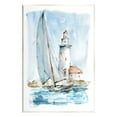 thumbnail image 1 of Stupell Industries Nautical Sailboat & Lighthouse Coastal Painting Unframed Art Print Wall Art, 1 of 6