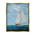 thumbnail image 1 of Stupell Industries Nautical Sailboat Waves Transportation Painting Gold Floater Framed Canvas Art Print Wall Art, 17 x 21, 1 of 10