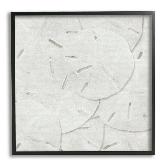 Stupell Industries Nautical Sand Dollars Animals & Insects Painting Black Framed Art Print Wall Art, 12 x 12