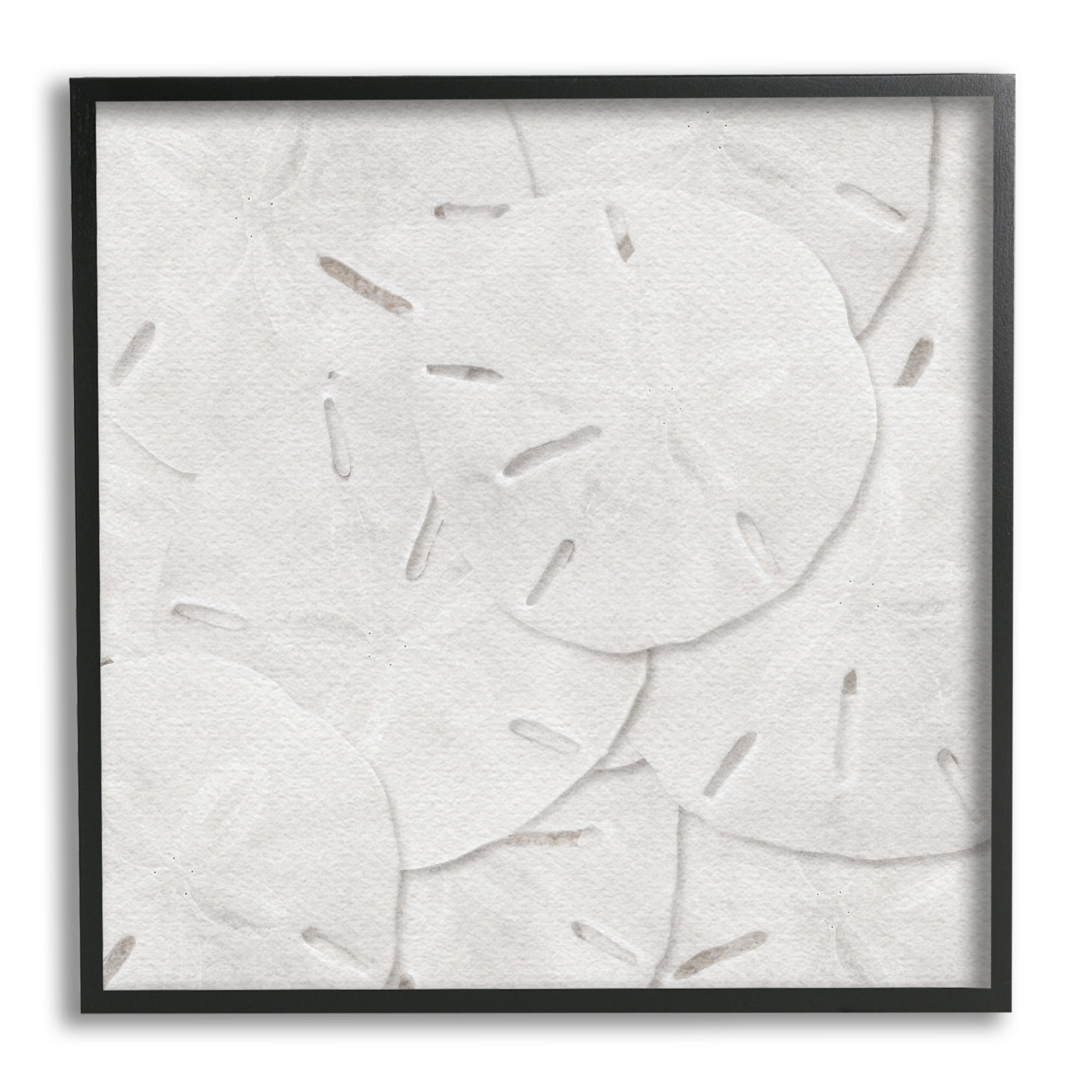 Stupell Industries Nautical Sand Dollars Animals & Insects Painting Black Framed Art Print Wall Art, 24 x 24