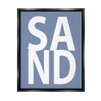 Stupell Industries Nautical Sand Phrase Nature Painting Black Floater Framed Canvas Art Print Wall Art, 17 x 21