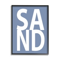 Stupell Industries Nautical Sand Phrase Nature Painting Black Framed Art Print Wall Art, 11 x 14