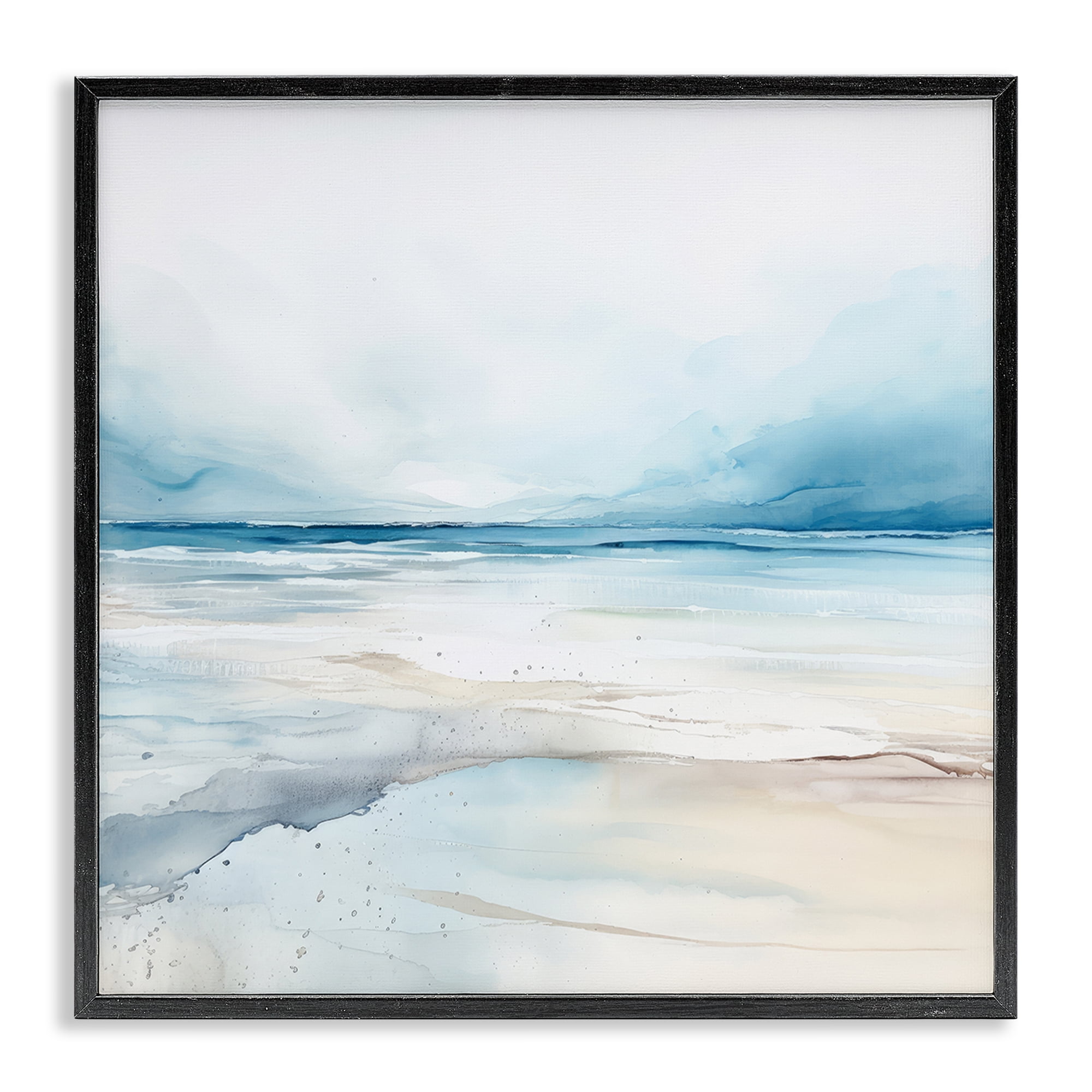 Stupell Industries Nautical Scenery Abstract Abstract Painting Black Framed Art Print Wall Art, 24 x 24
